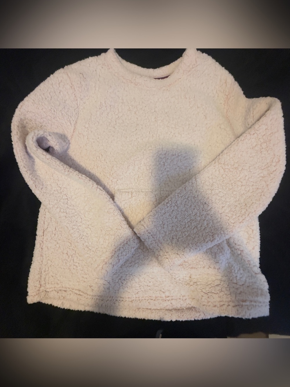 Secret Treasures Plush Sherpa Pullover Sweater - Light Cream